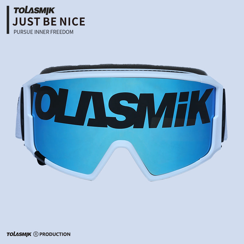 Tolasmik Ski Goggles Anti-fog Magnetic Replaceable Lens